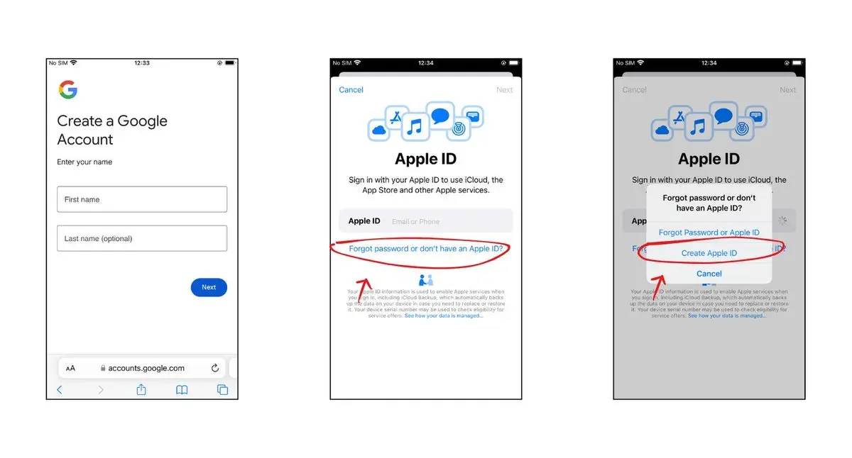 Step 3 - Create a New iCloud Account